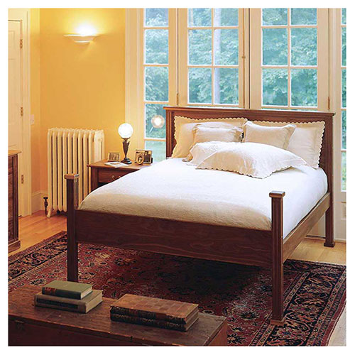 solid wood platform bed in walnut hardwood from VT
