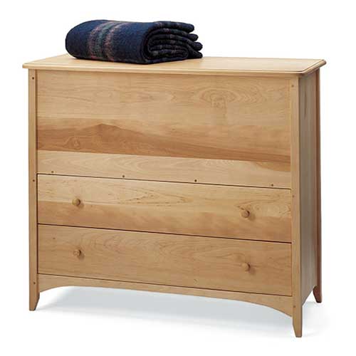 shaker style solid wood bedroom blanket chest