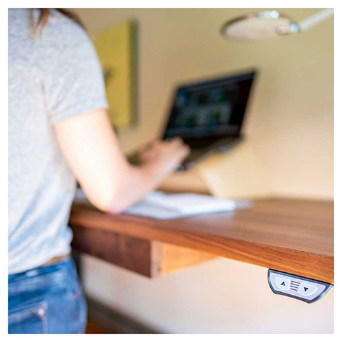 Pompy Standing Desk in solid walnut