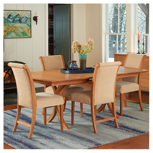 solid wood dining room furniture handcrafted in VT