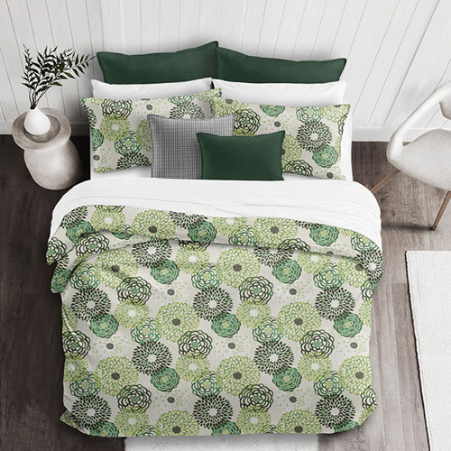 Zinnia Green Comforter Set