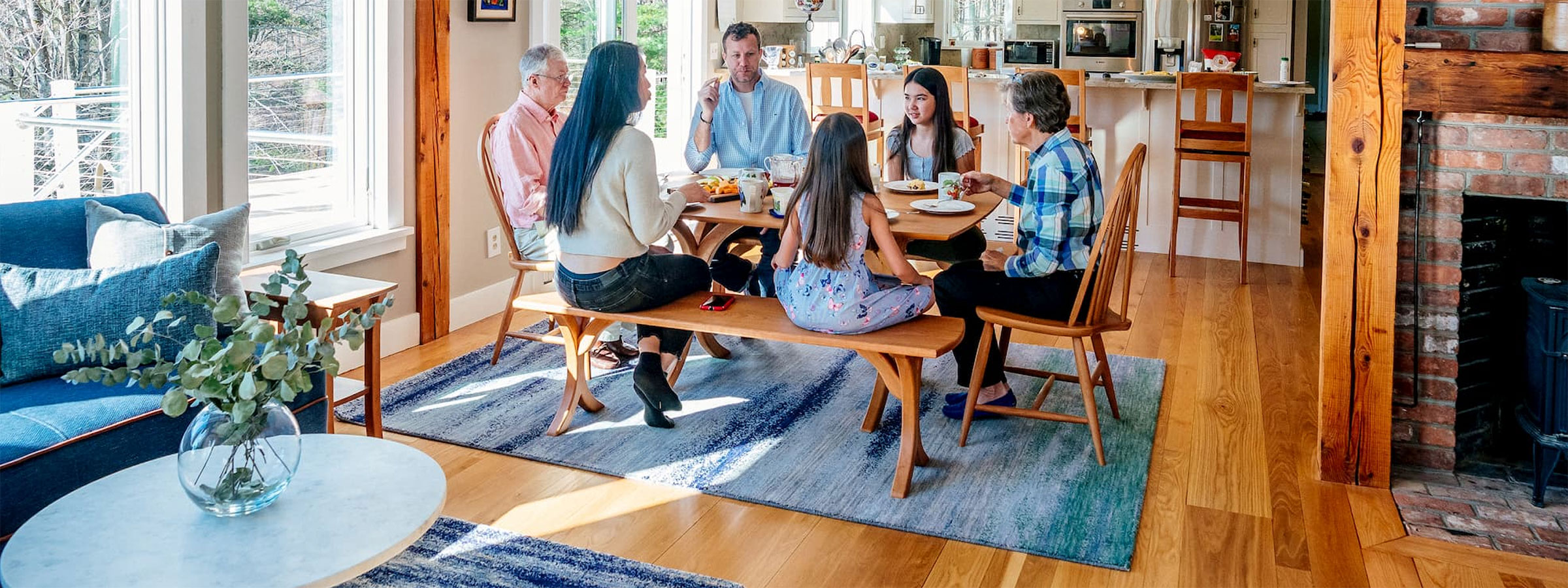 family at the breakfast table