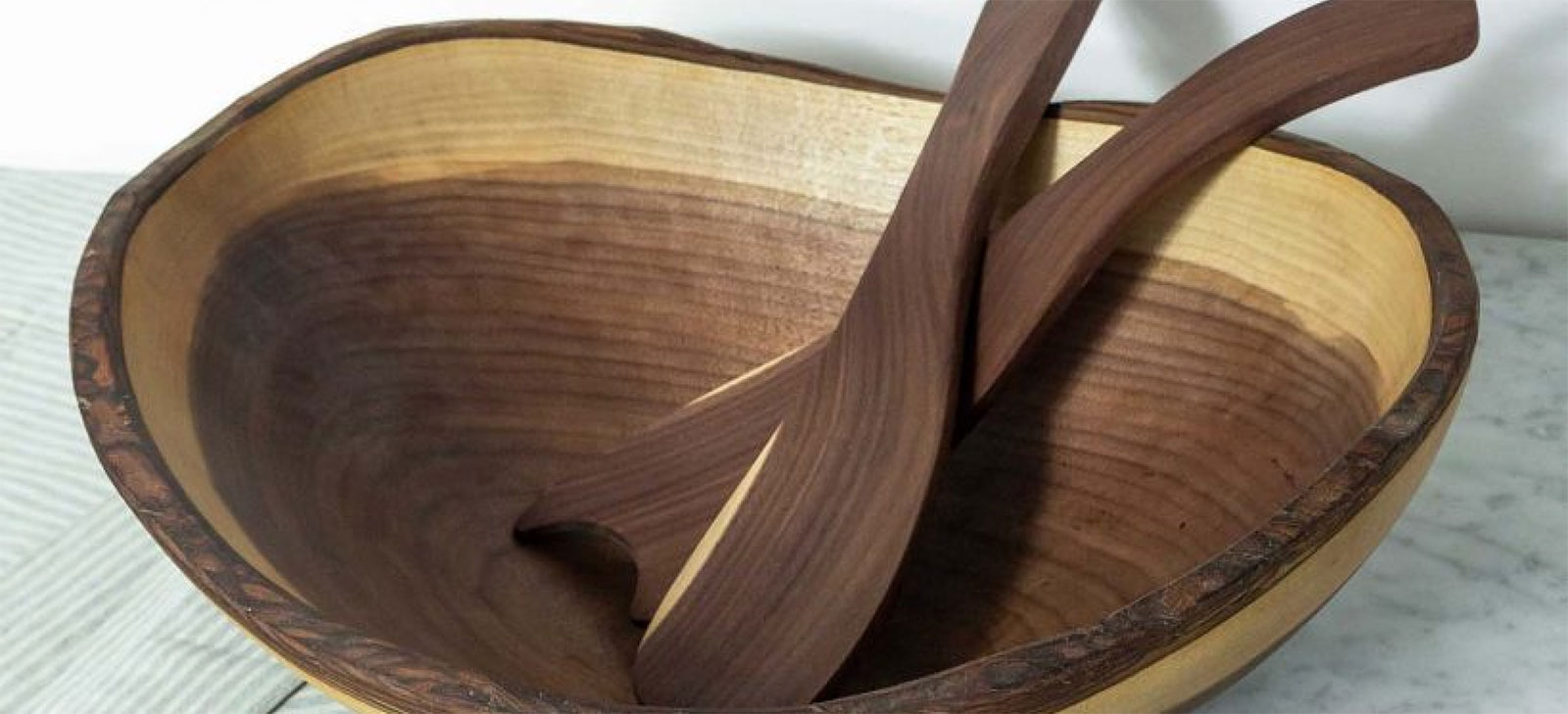 close up of wood bowl