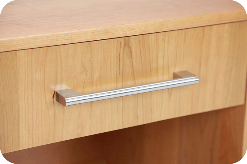close up of drawer and drawer pull