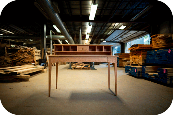 writing desk in work shop