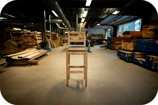 barstool in workshop