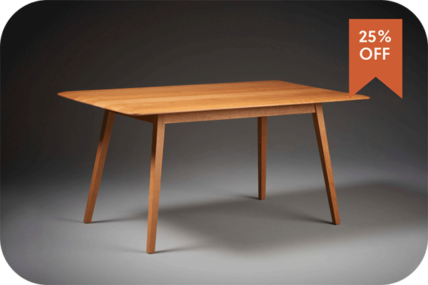 simple 4 leg table in cherry