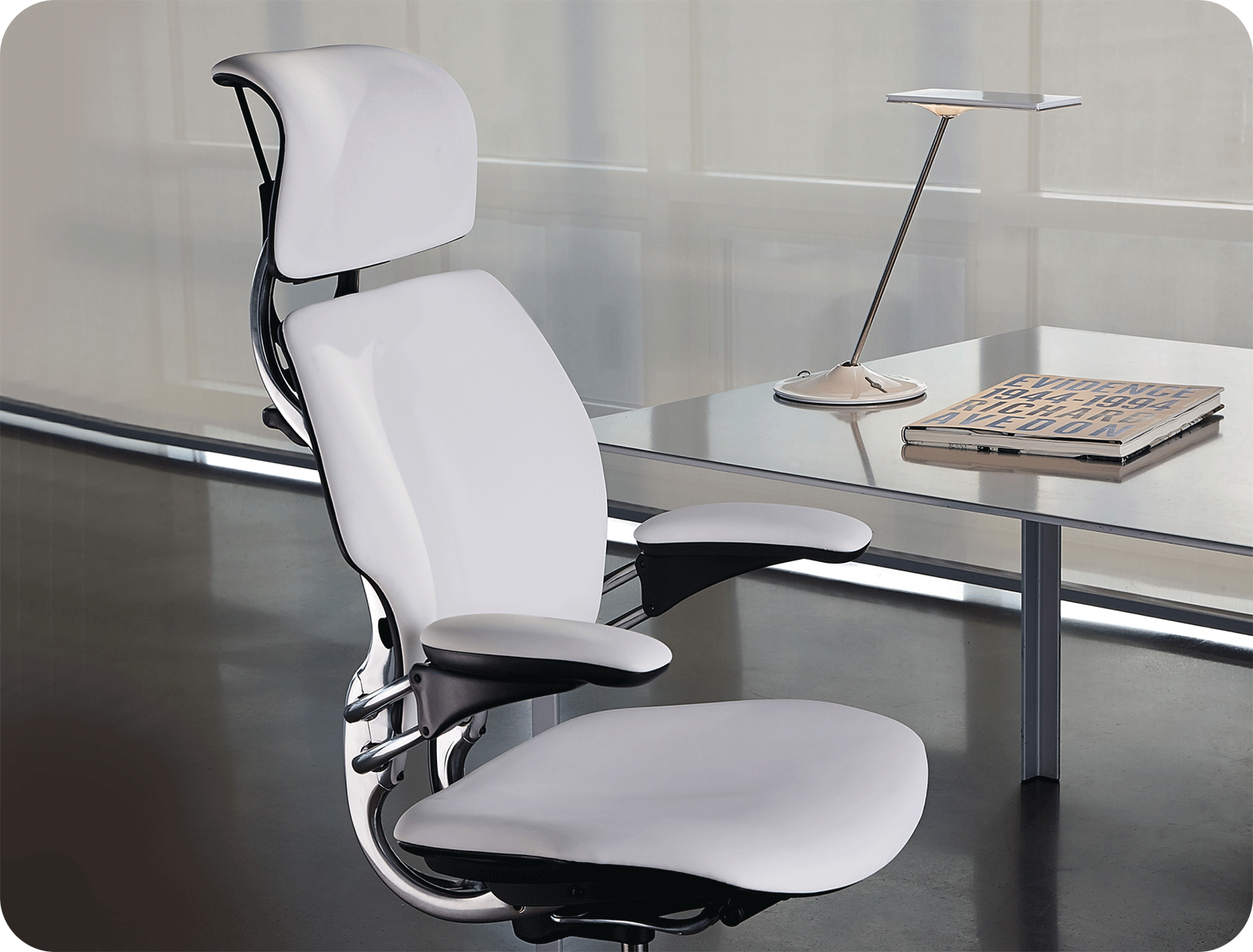 beautiful white modern office chair