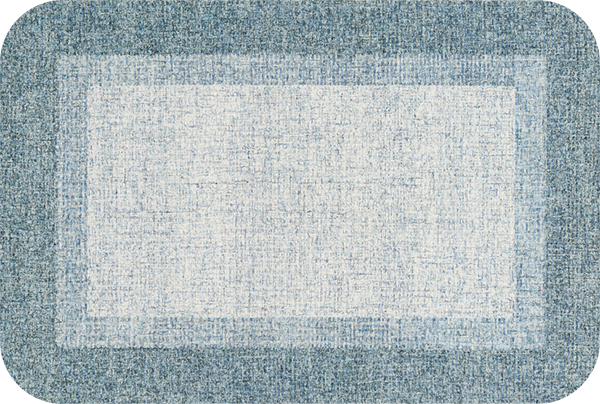 variegated blue rug