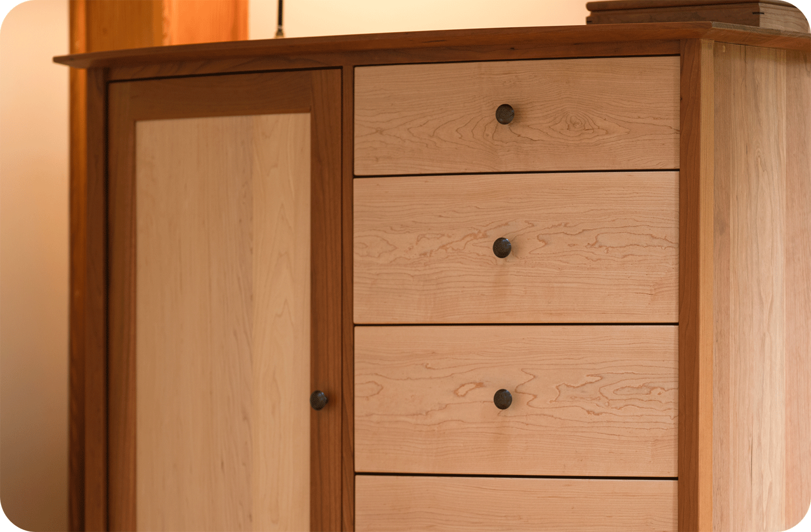 upclose mixed wood wardrobe