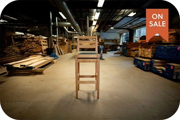 barstool in wood shop